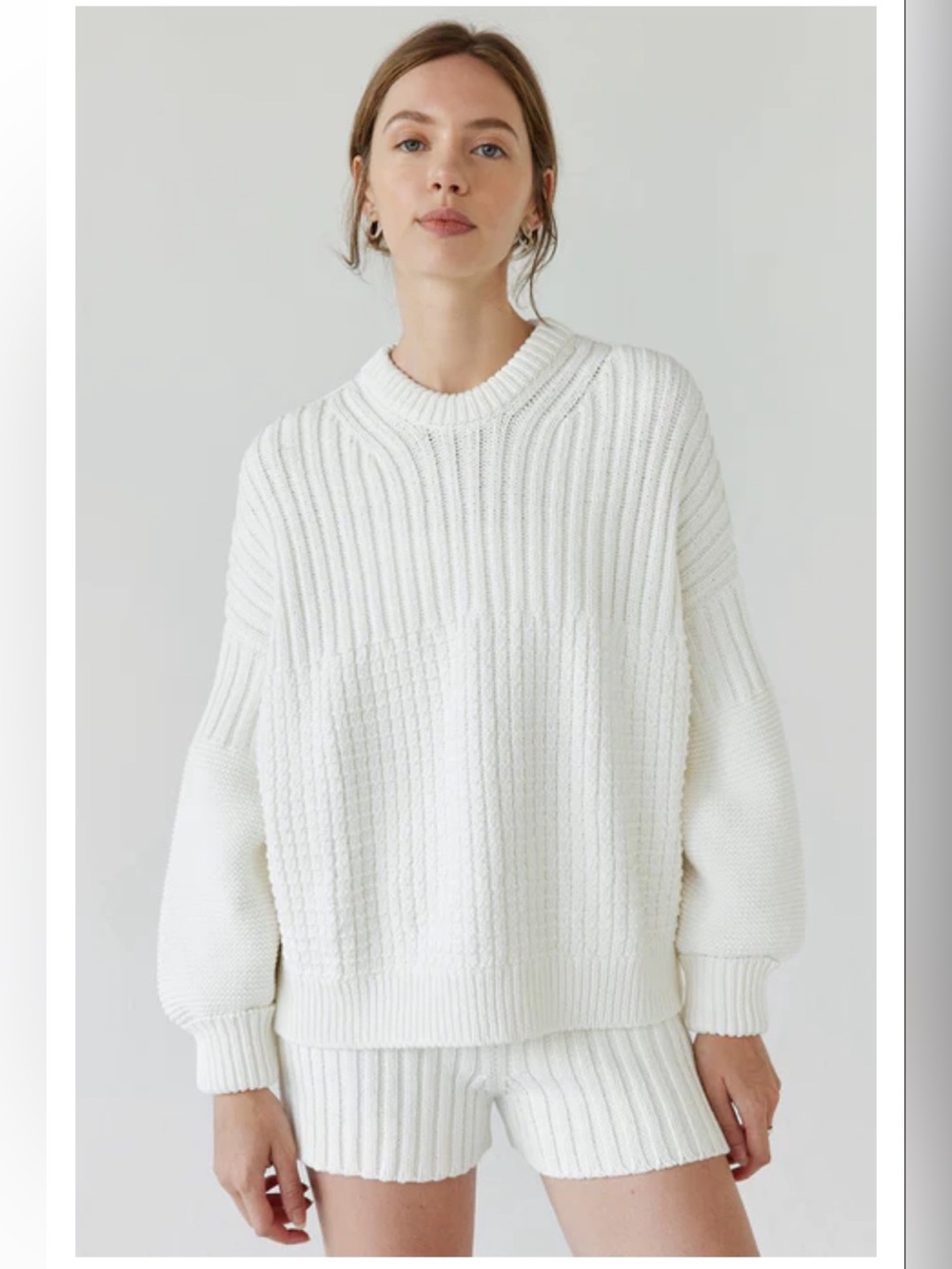 Delčia IVORY ORGANIC COTTON SWEATER & SHORTS SET - the knotty ones babaa M/L